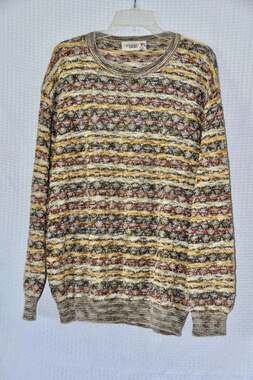 MISSONI Sport Designer Men's Cotton Blend Cable-knit Sweater Size 58/3XL